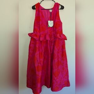 NWT Kate Spade x Target Women's Pink Floral Sleeveless Midi Dress Size 14